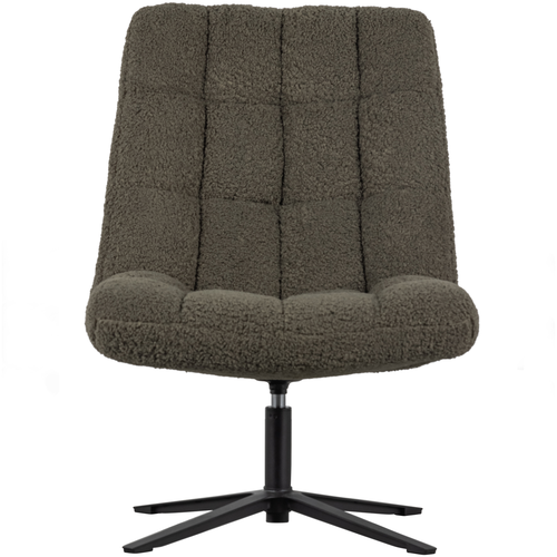 WOOOD draaibare fauteuil Job - Teddy - Groen - 101x70x85 - vtwonen shop