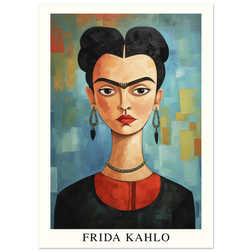 Artfulprints  Frida Kahlo - Painted artistic portrait   poster 50x70 cm - vtwonen shop