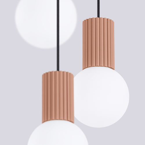 Sollux Lighting Hanglamp HALO 3P mokka - 25x25x125cm