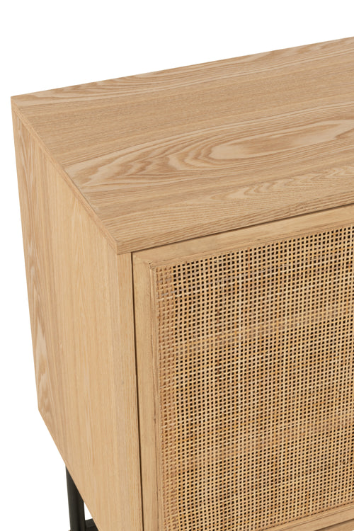 J-Line kast Vierkant - metaal - naturel/zwart - small - vtwonen shop