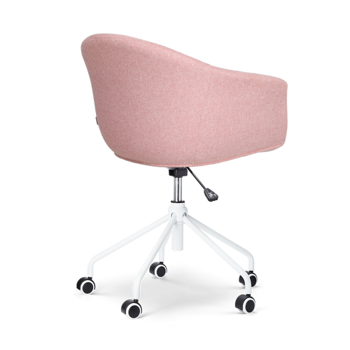 Nolon Nout-Otis Bureaustoel Zacht Roze - Armleuningen - Wit - vtwonen shop