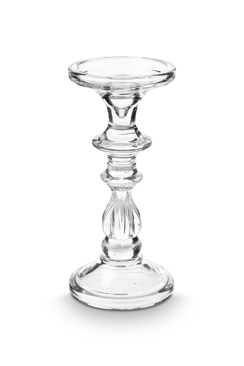 vtwonen Kandelaar - Set van 2 - Glas - Transparant - 10x21cm