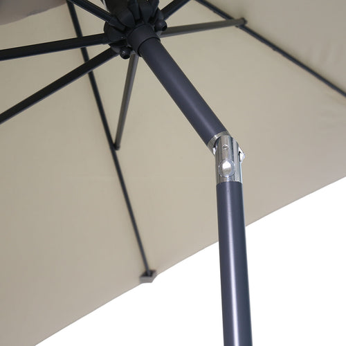 Garden Impressions stokparasol Lotus ecru 250x250 cm met Eureka voet en hoes