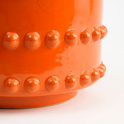 Mica Decorations Boaz Bloempot - H19 x Ø22 cm - Keramiek - Oranje