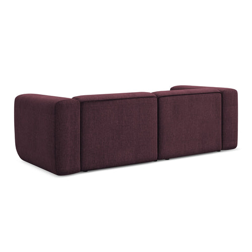 LaMiaSofa 3-zits bank Bari - chenille stof - bordeaux - 228x89x70