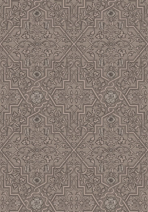 Borastapeter behang vintage bloemen donkerbruin - 53 cm x 10.05 m - 660040 - vtwonen shop