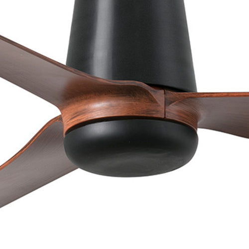 Faro PUNT Tub medium zwart, donker hout DC-plafondventilator met 6 snelheden