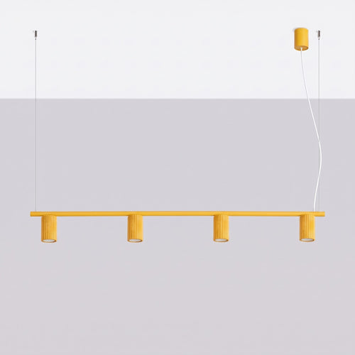 Sollux Lighting Kroonluchter KARBON 4 geel - 122x6,5x212cm