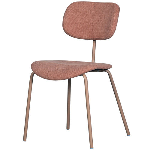 WOOOD eetkamerstoelen Link - Polyester - Roze - Set van 2 - vtwonen shop