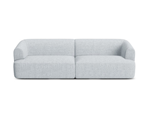 Cosmopolitan Design Modulaire bank Campi 4-zits, structurele stof lichtgrijs - 90x255x70cm