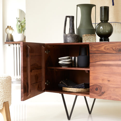 Tikamoon Massief palissander buffet 175 cm - Bruin - vtwonen shop