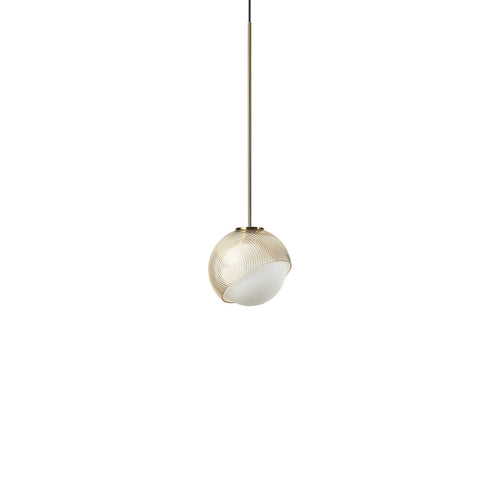 Ideal Lux BLOOM 12 cm bolvormige hanglamp voor plafond, messing, 1x G9