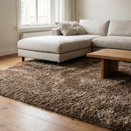 DÉJA Living Vloerkleed Sema - Taupe Wol - 200x290cm