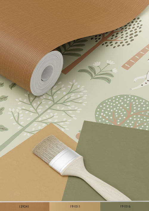 ESTAhome behang honden vergrijsd mintgroen - 53 cm x 10.05 m - 139712 - vtwonen shop