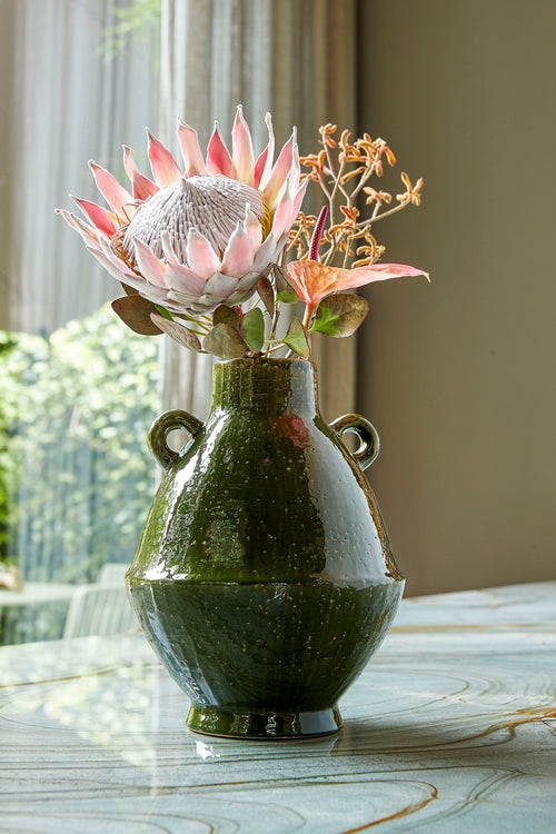 Mica Decorations  Elena Vaas - H34 x Ø26 cm - Keramiek - Groen