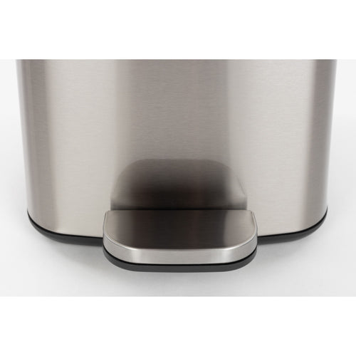 Housecraft Living Mark Prullenbak met Pedaal 30 Liter – Soft Close Afvalbak RVS - Zilver