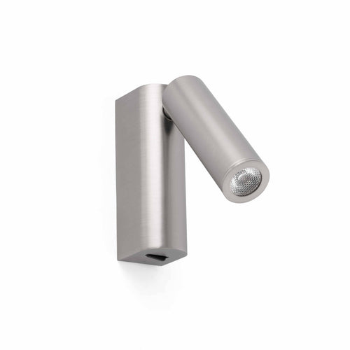 Faro Rob - LED-leeslamp voor binnenwand in satijn nikkel