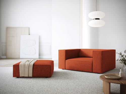 Cosmopolitan Design Fauteuil Arendal chenille, terracotta - 102x124x70cm