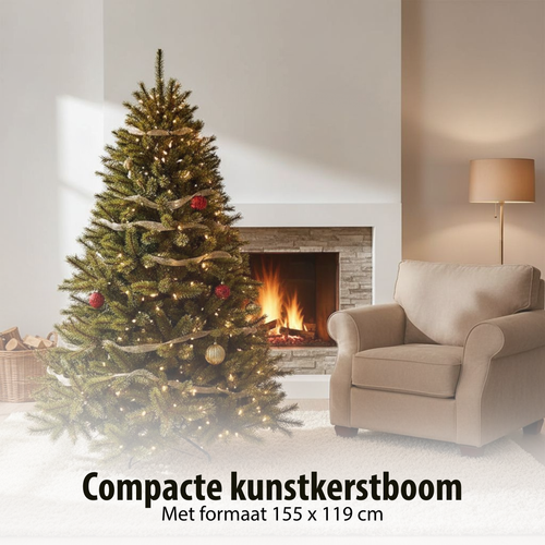 Triumph Tree Forest Frosted Kunstkerstboom - Kerstboom H155 x Ø119 cm - Groen