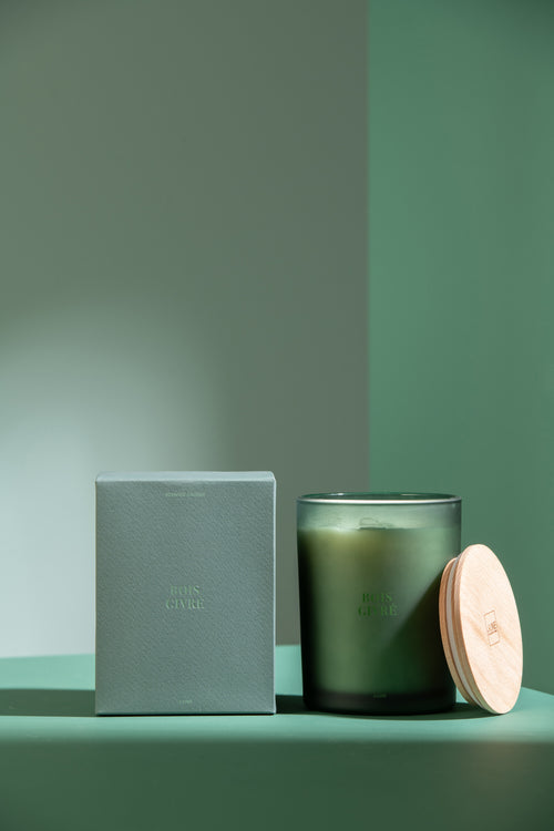 J-Line geurkaars Accords Essentiels - Bois Givré - groen - 52U