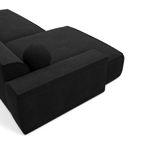 Sia Home - Hoekbank links ANIA - fluweel donker antraciet 300cm