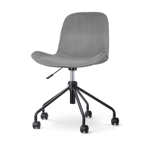 Nolon Nout-Fé Bureaustoel Grijs - Velvet - Zwart Onderstel - vtwonen shop