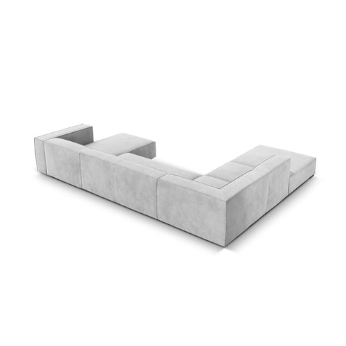 Cosmopolitan Design - Panoramische hoekbank links Turin 6-zits, structurele stof geld - 270x365x68cm