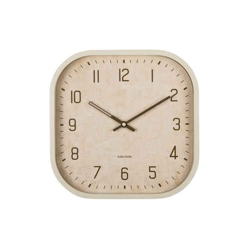 Karlsson wandklok Elemental Cuadrado - wit - Ø30cm