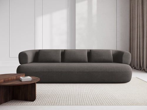 Micadoni Bank Jenny 4-zits, boucle, grijs - 90x226x73cm