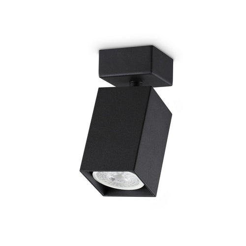 Ideal Lux DYNAMITE Vierkante enkele spot, zwart, 1x GU10