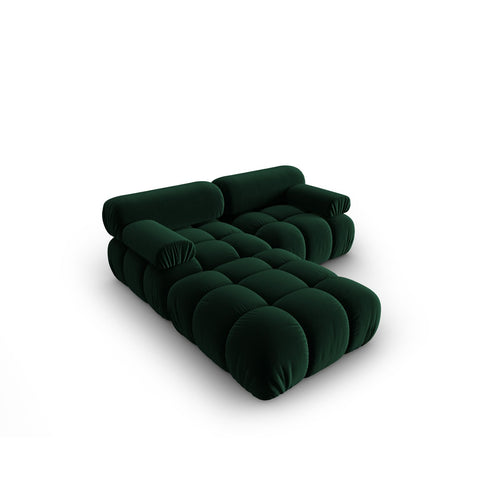 Cosmopolitan Design - Modulaire bank Cortina 3-zits, flueel flessengroen - 188x188x70cm