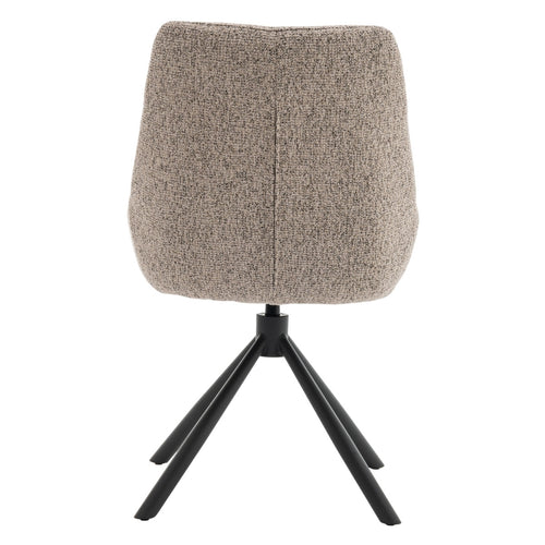 DÉJA Living Eetkamerstoel Malou - Taupe/Zwart - Draaibaar - Set van 2 - vtwonen shop