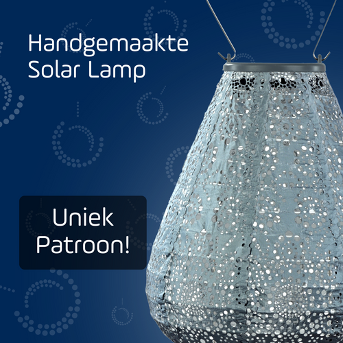Lumiz solar lampion - grijs blauw set - 4 stuks