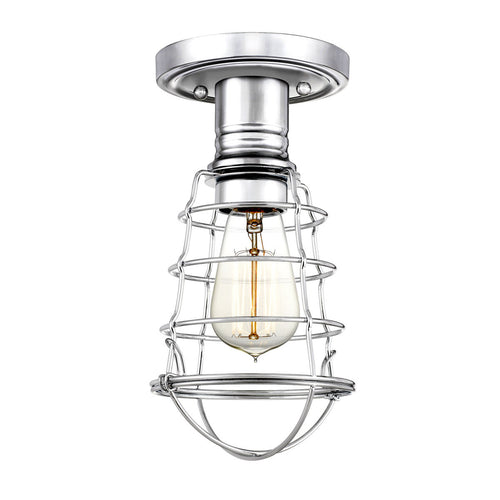 Elstead Quoizel Mixon Semi Flush Plafondlamp Gepolijst Chroom