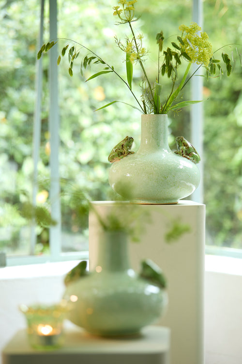 Light & Living vaas FROG - Ø26x25cm - groen - vtwonen shop