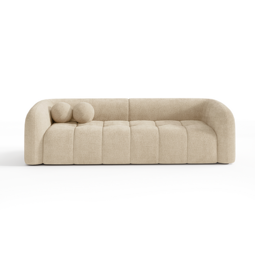 Sia Home - Bank HAUSSMANN - getextureerd fluweel beige 226cm