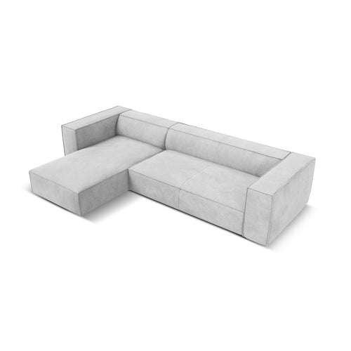 Cosmopolitan Design - Linker hoekbank Turin 5-zits, structurele stof geld - 173x290x68cm