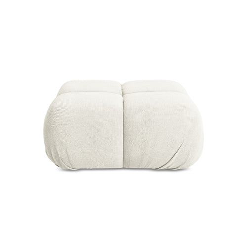 LaMiaSofa Poef Sanremo - chenille stof - wit - 95x95x41
