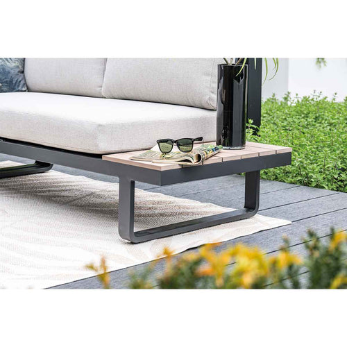 Garden Impressions loungeset Diego 4-delig - donker grijs - valley sand