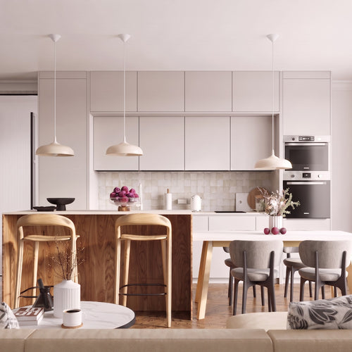 Sollux Lighting Hanglamp GINA beige - 38x38x74cm
