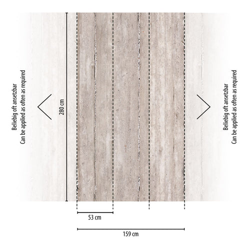 Livingwalls fotobehang betonlook grijs en crème - 159 x 280 cm - AS-392571