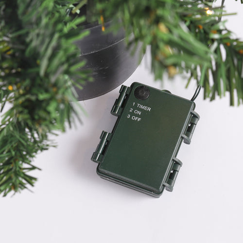 Black Box Trees Norton Kerstboom en Kerstkrans Set - 2 Kunstkerstbomen en 1 Krans met LED Verlichting - Groen