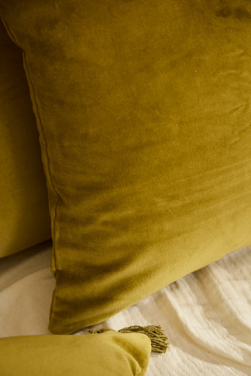 Calma House Kussenhoes Velour - Groen - 45x45