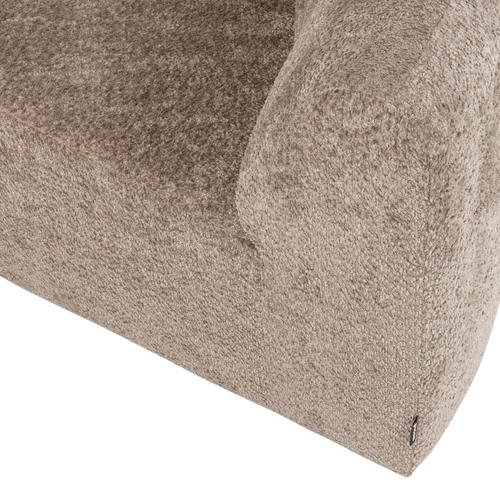 WOOOD hoekelement rond Mojo Base - Wollig - Donkerzand - 74x110x110