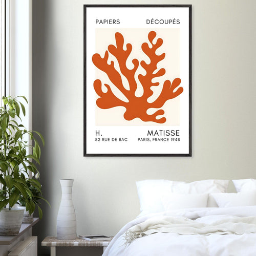 Artfulprints Poster Matisse – Saltflower shapes orange   - 70x100 cm - Oranje
