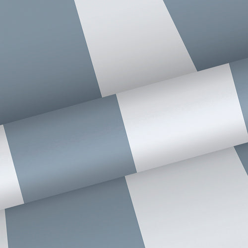 Sanders & Sanders behang strepen vergrijsd blauw en wit - 53 cm x 10.05 m - 640657