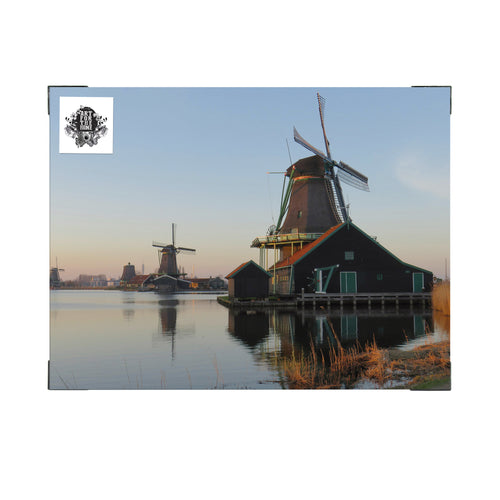 Art for the Home Buitencanvas - Nederlandse Molens aan het water - 50x70cm