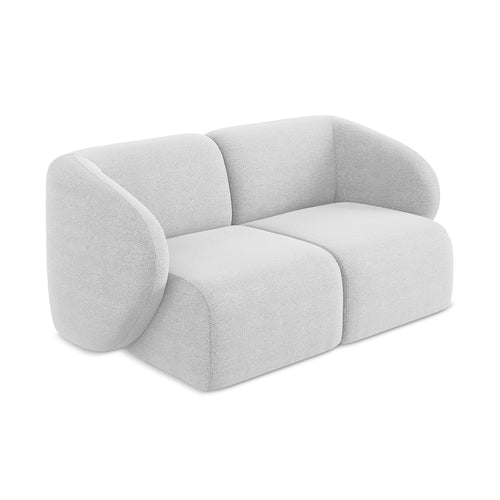 LaMiaSofa Tweezits modulaire bank Cervo - bouclé - zilver - 174x94x75