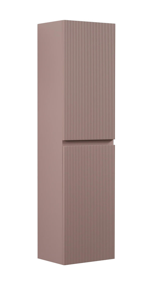Badplaats Badkamermeubel Thermis 60 cm – Mat Roze – Badmeubel met Kolomkast