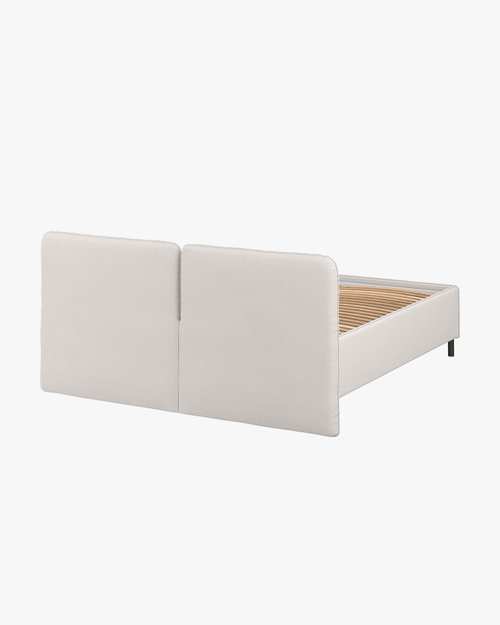 noo.ma Melu gestoffeerd bed 160x200 Cloud Beige - tijdloos design